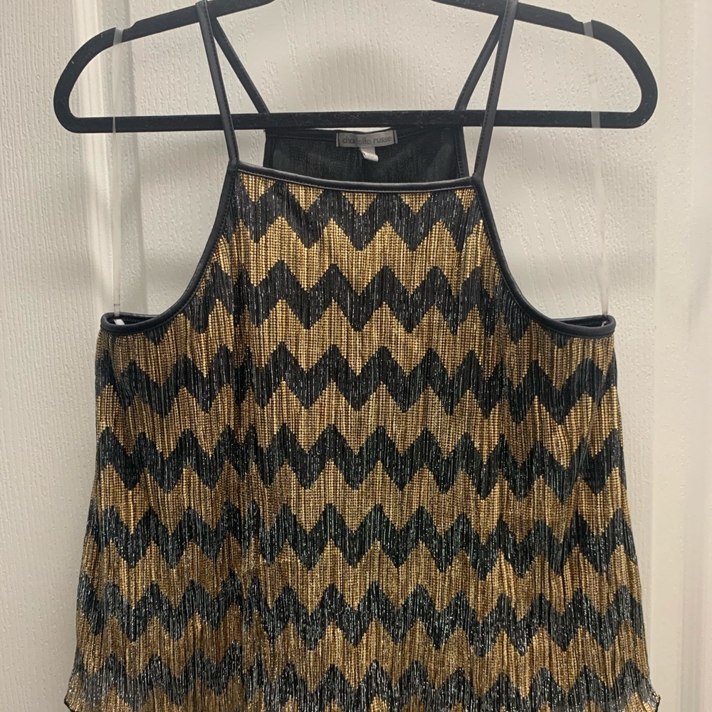 Gold and Black Tank Top